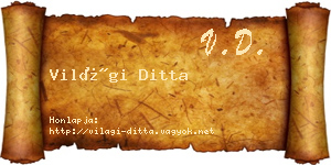 Világi Ditta névjegykártya